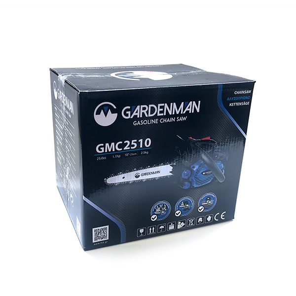 GARDENMAN GMC2510 Κλαδευτικό αλυσοπρίονο βενζίνης - 25cm/1,1Hp